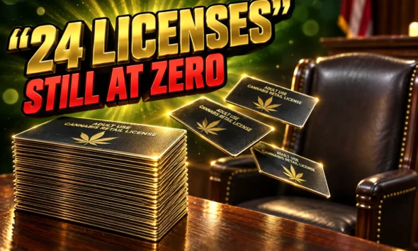 Kim Ahern Rhode Island cannabis chair resignation license delays