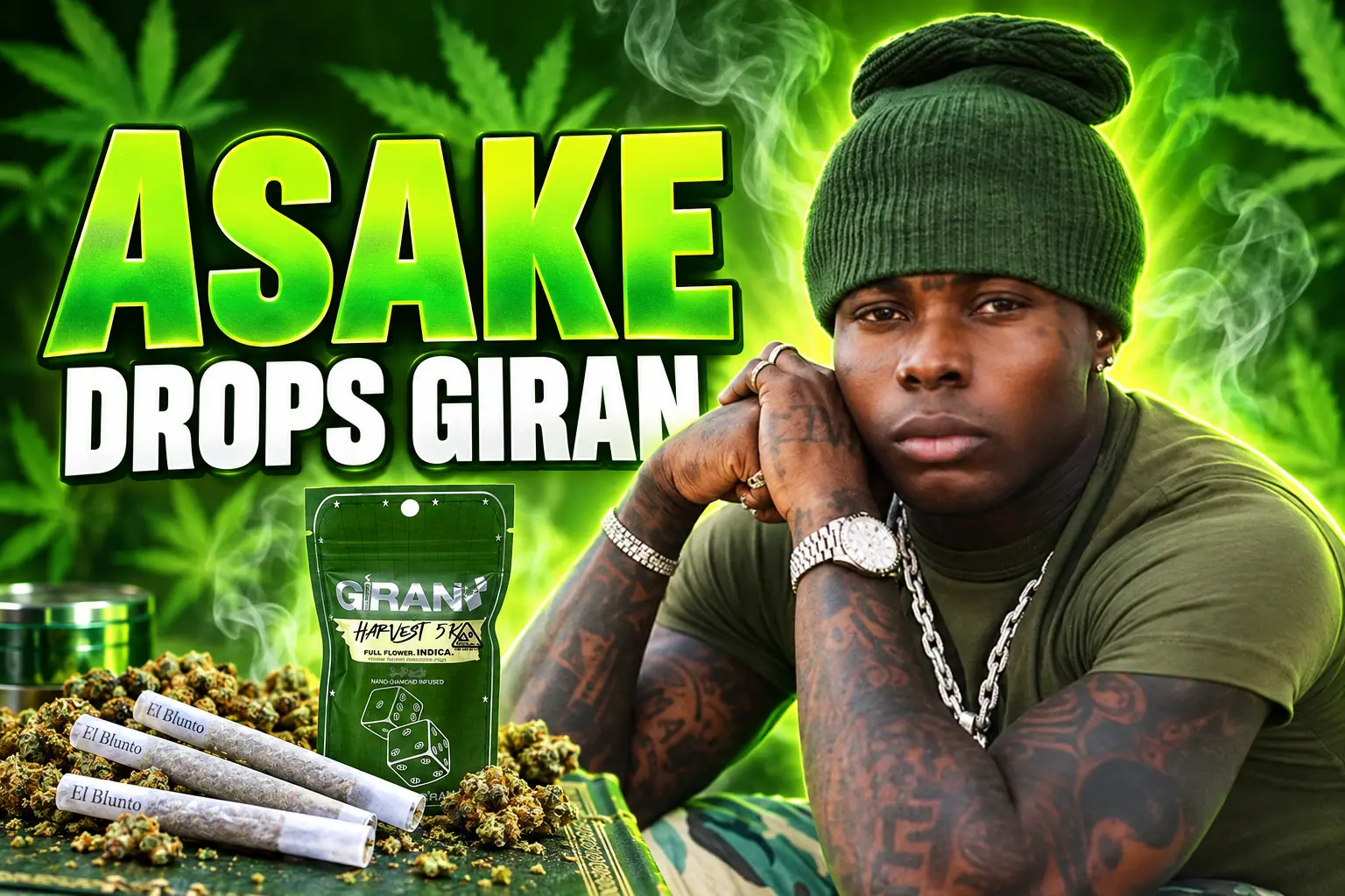 Asake GIRAN cannabis line launch California