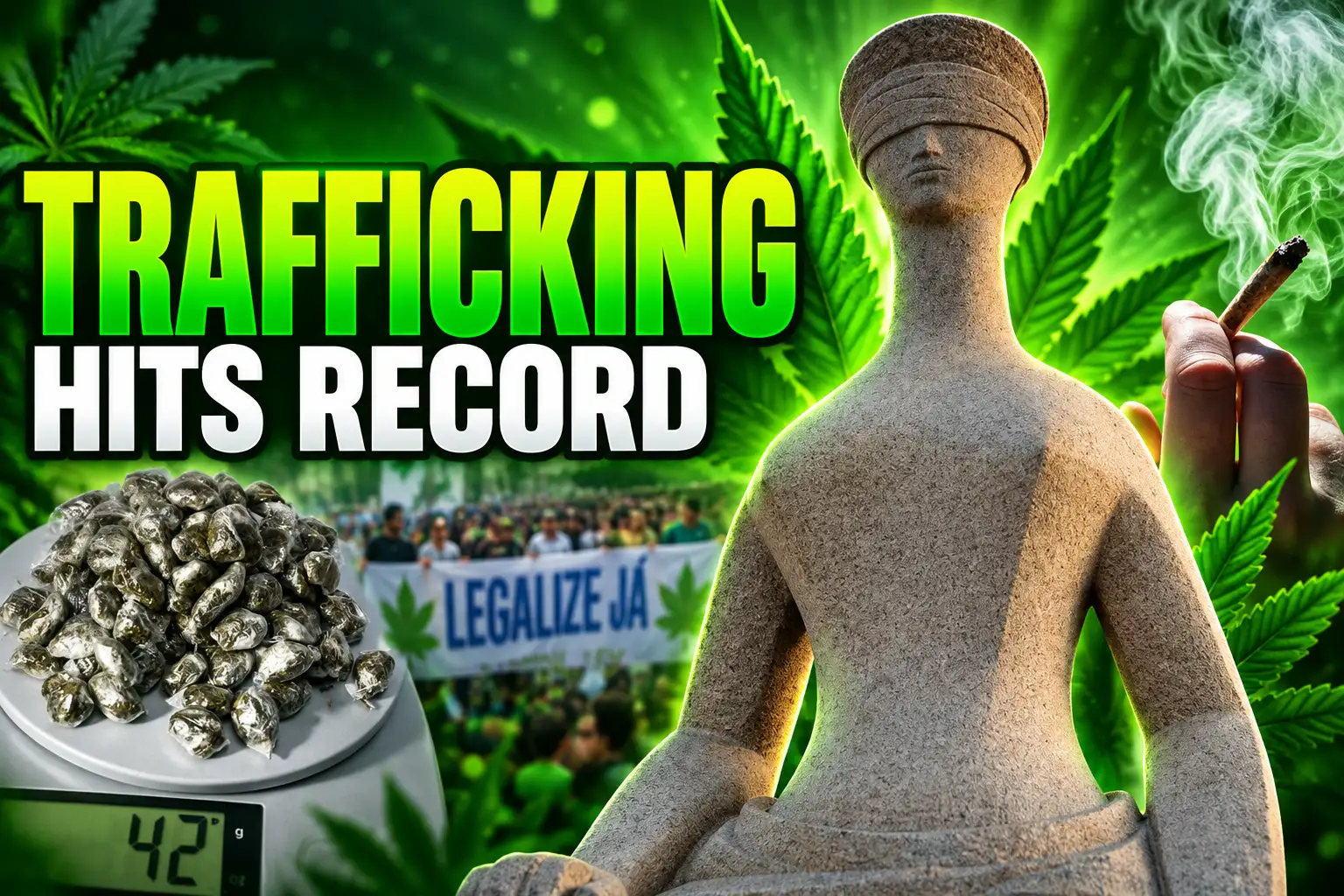 Brazil 40 gram marijuana trafficking charges record