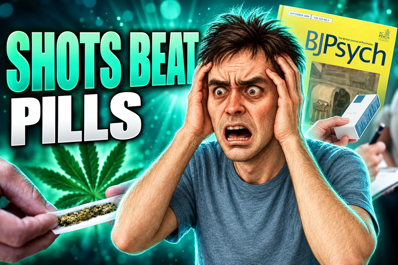 shots clozapine beat pills cannabis psychosis 33 percent
